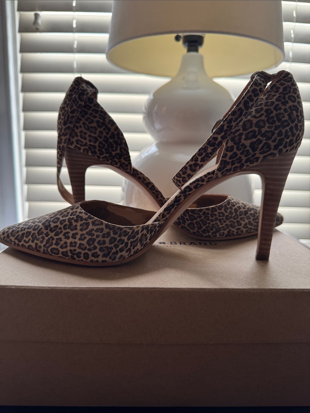 Lucky Brand Leopard-Print D'Orsay Heels - Tan/Brown